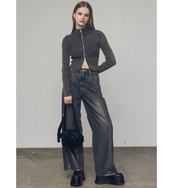 EMODA「ウォッシュリブジップニット」|ニット・セーター|