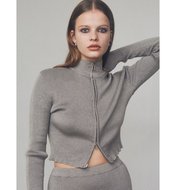 EMODA「ウォッシュリブジップニット」|ニット・セーター|