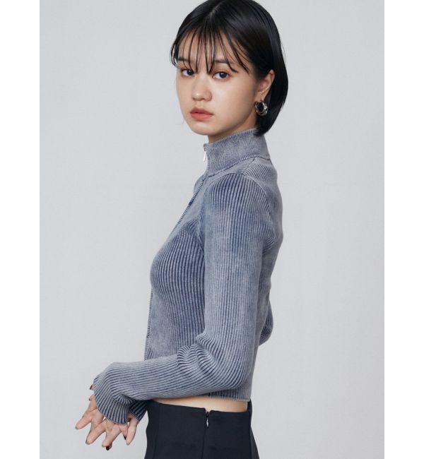EMODA「ウォッシュリブジップニット」|ニット・セーター|
