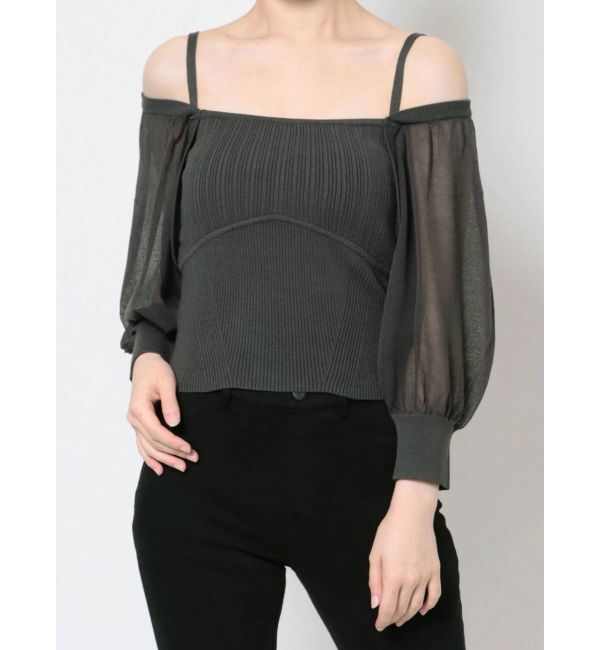 MERCURYDUO「シアースリーブ2WAYニット」|ニット・セーター|