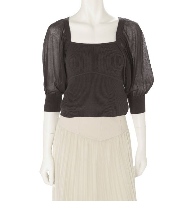 MERCURYDUO「シアースリーブ2WAYニット」|ニット・セーター|