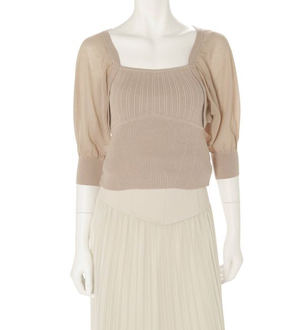 MERCURYDUO「シアースリーブ2WAYニット」|ニット・セーター|