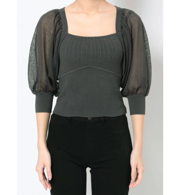 MERCURYDUO「シアースリーブ2WAYニット」|ニット・セーター|