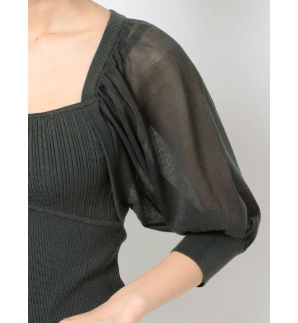 MERCURYDUO「シアースリーブ2WAYニット」|ニット・セーター|