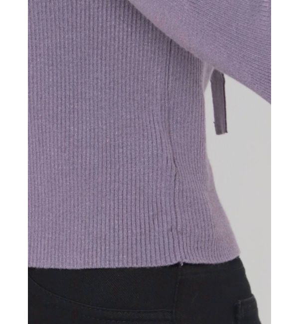 MERCURYDUO「ドレープオープンショルダーバックリボンニット」|ニット・セーター|