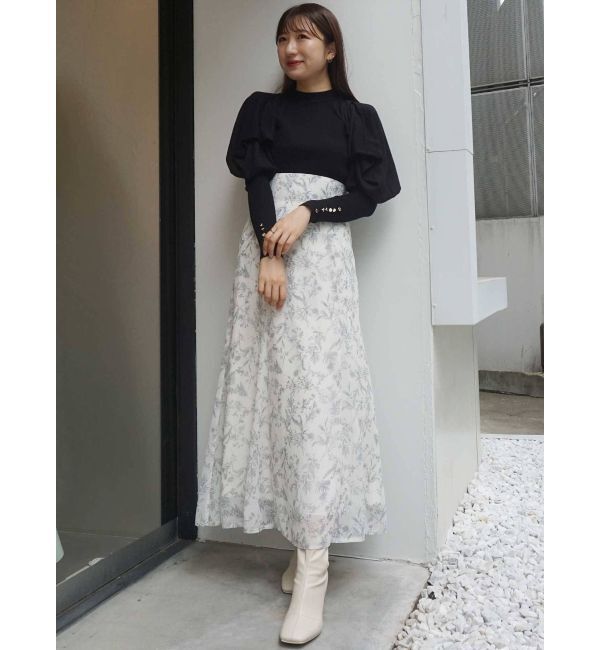 MERCURYDUO「ドレープオープンショルダーバックリボンニット」|ニット・セーター|