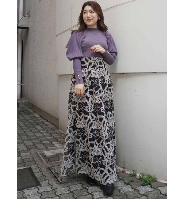 MERCURYDUO「ドレープオープンショルダーバックリボンニット」|ニット・セーター|