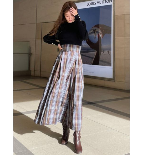 MERCURYDUO「ドレープオープンショルダーバックリボンニット」|ニット・セーター|