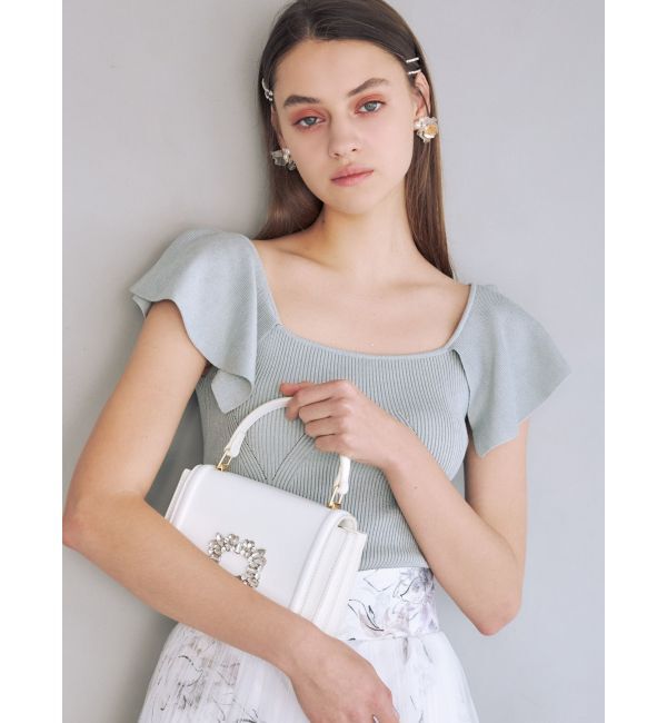 MERCURYDUO「2WAYラッフルコンパクトニット」|ニット・セーター|