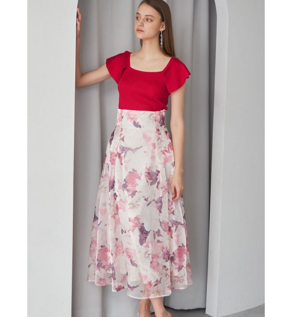 MERCURYDUO「2WAYラッフルコンパクトニット」|ニット・セーター|