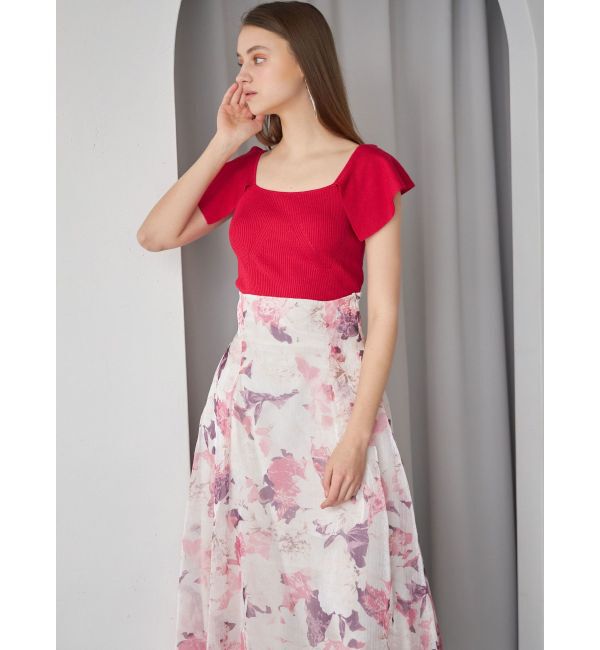 MERCURYDUO「2WAYラッフルコンパクトニット」|ニット・セーター|