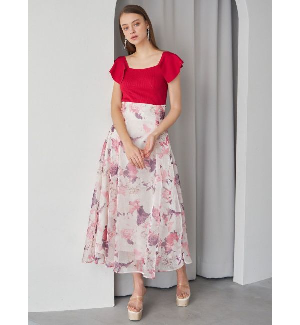 MERCURYDUO「2WAYラッフルコンパクトニット」|ニット・セーター|