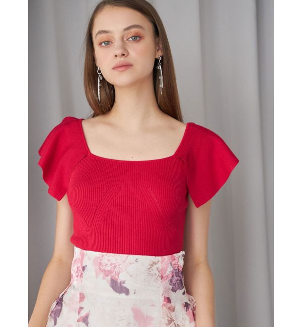 MERCURYDUO「2WAYラッフルコンパクトニット」|ニット・セーター|