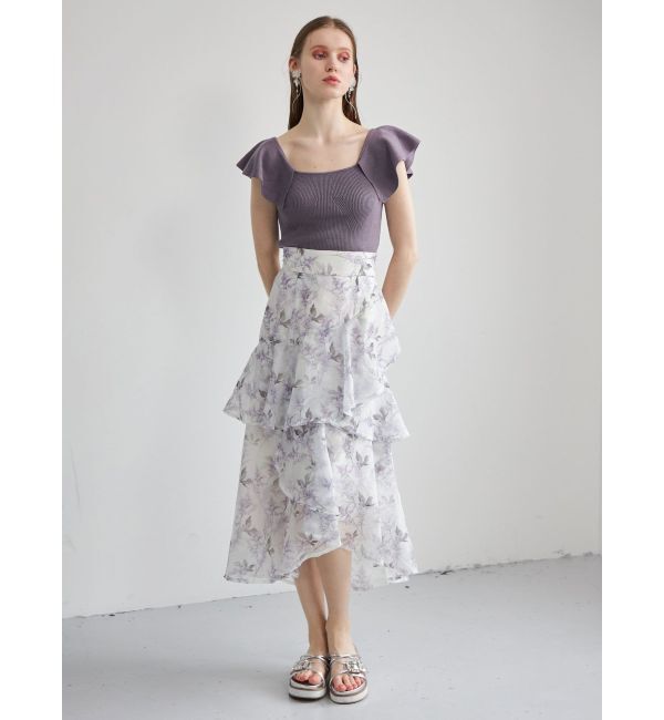 MERCURYDUO「2WAYラッフルコンパクトニット」|ニット・セーター|