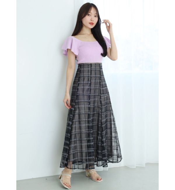 MERCURYDUO「2WAYラッフルコンパクトニット」|ニット・セーター|