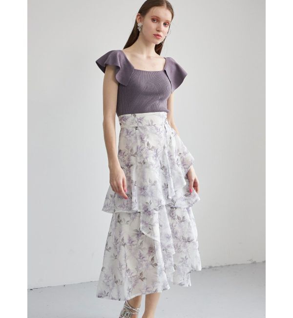 MERCURYDUO「2WAYラッフルコンパクトニット」|ニット・セーター|