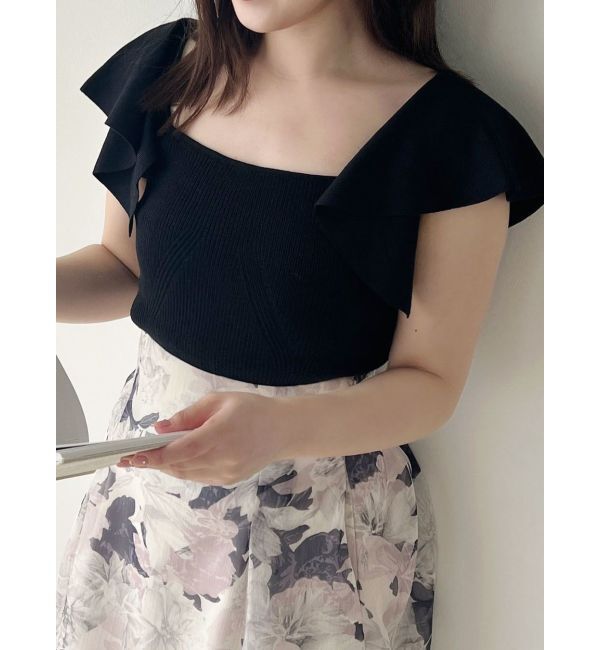 MERCURYDUO「2WAYラッフルコンパクトニット」|ニット・セーター|