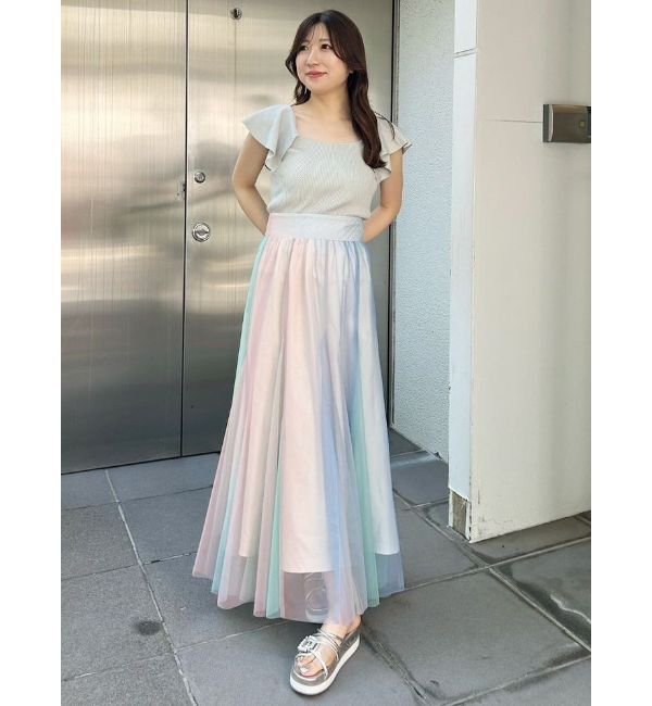 MERCURYDUO「2WAYラッフルコンパクトニット」|ニット・セーター|