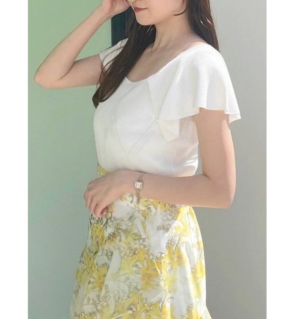 MERCURYDUO「2WAYラッフルコンパクトニット」|ニット・セーター|