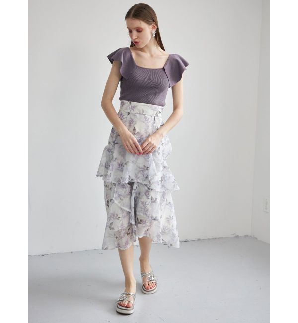 MERCURYDUO「2WAYラッフルコンパクトニット」|ニット・セーター|