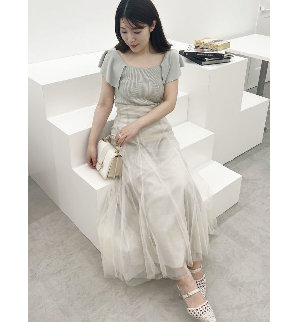 MERCURYDUO「2WAYラッフルコンパクトニット」|ニット・セーター|