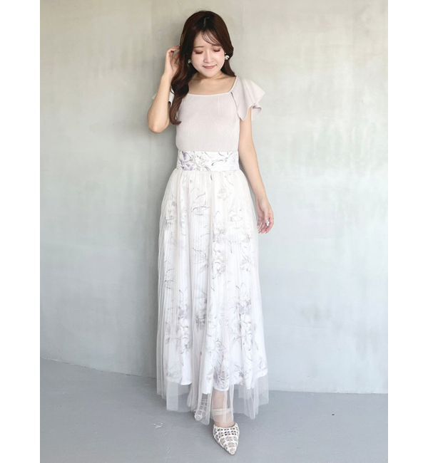 MERCURYDUO「2WAYラッフルコンパクトニット」|ニット・セーター|