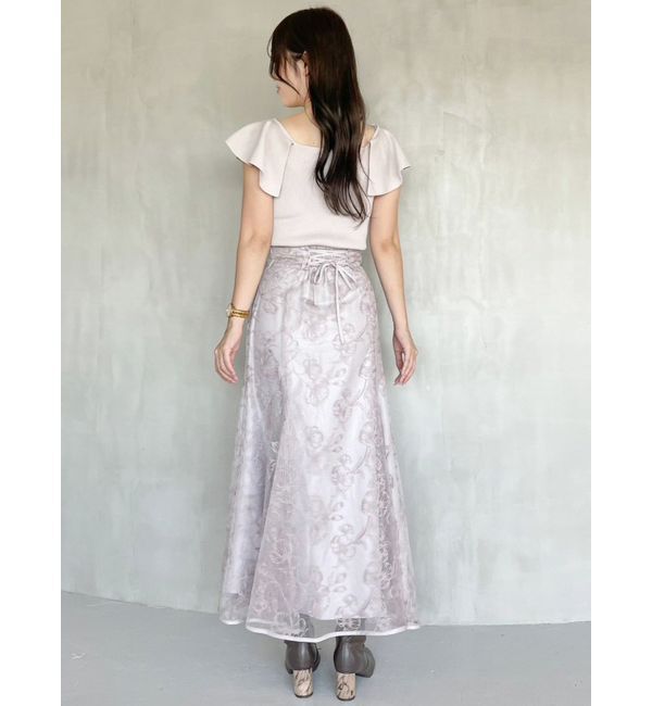 MERCURYDUO「2WAYラッフルコンパクトニット」|ニット・セーター|