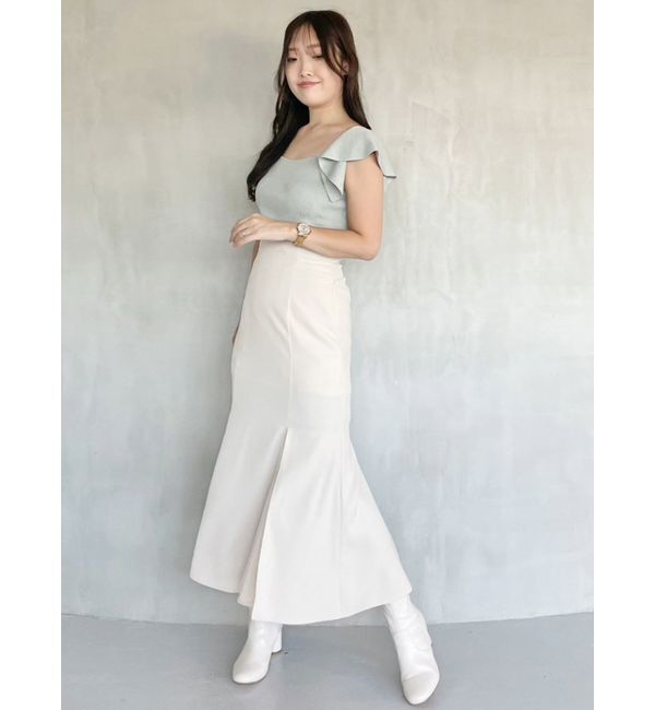 MERCURYDUO「2WAYラッフルコンパクトニット」|ニット・セーター|