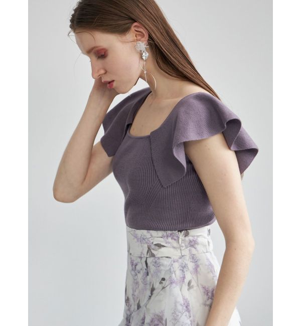 MERCURYDUO「2WAYラッフルコンパクトニット」|ニット・セーター|