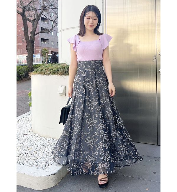 MERCURYDUO「2WAYラッフルコンパクトニット」|ニット・セーター|