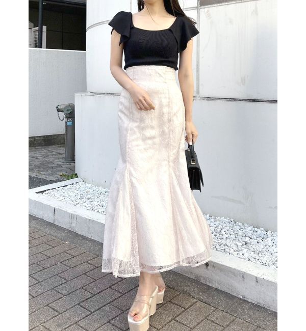 MERCURYDUO「2WAYラッフルコンパクトニット」|ニット・セーター|