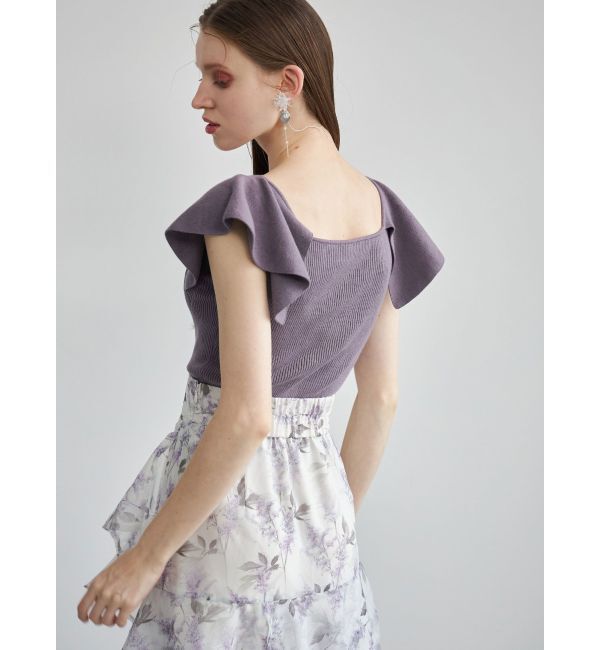 MERCURYDUO「2WAYラッフルコンパクトニット」|ニット・セーター|