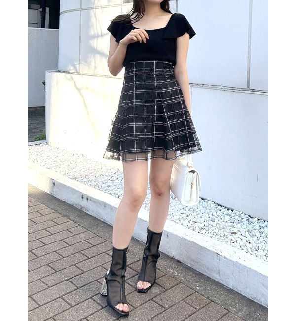 MERCURYDUO「2WAYラッフルコンパクトニット」|ニット・セーター|