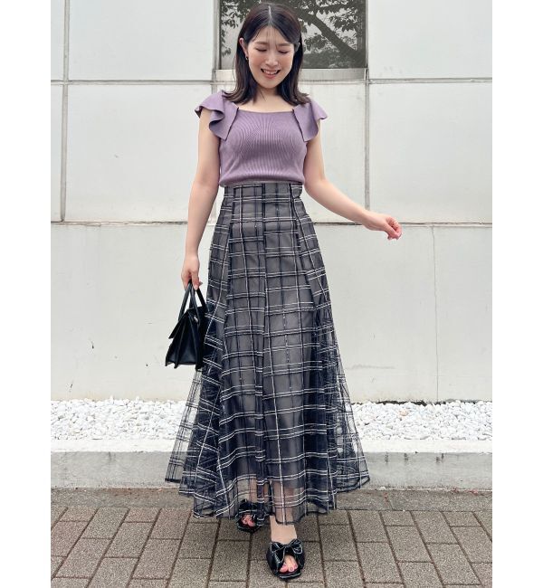 MERCURYDUO「2WAYラッフルコンパクトニット」|ニット・セーター|