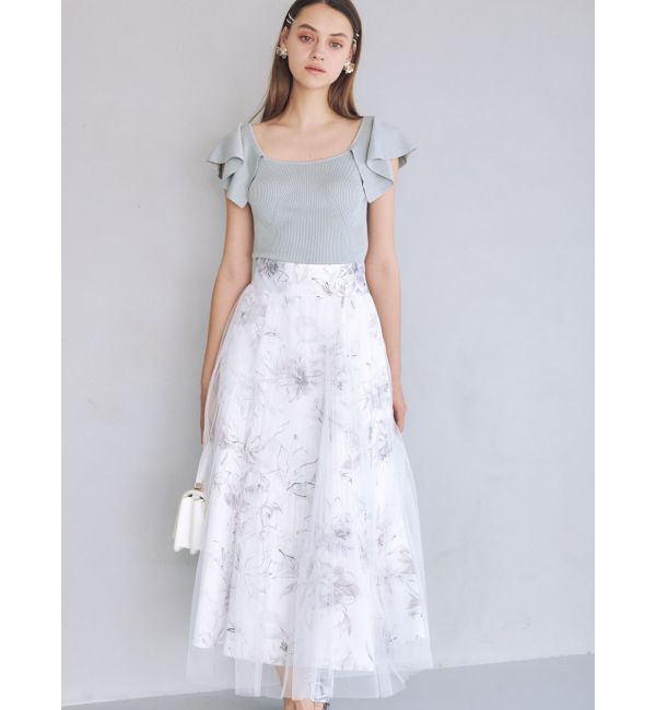 MERCURYDUO「2WAYラッフルコンパクトニット」|ニット・セーター|