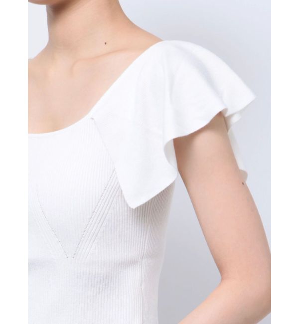 MERCURYDUO「2WAYラッフルコンパクトニット」|ニット・セーター|