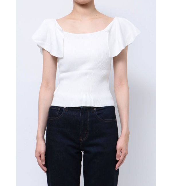 MERCURYDUO「2WAYラッフルコンパクトニット」|ニット・セーター|