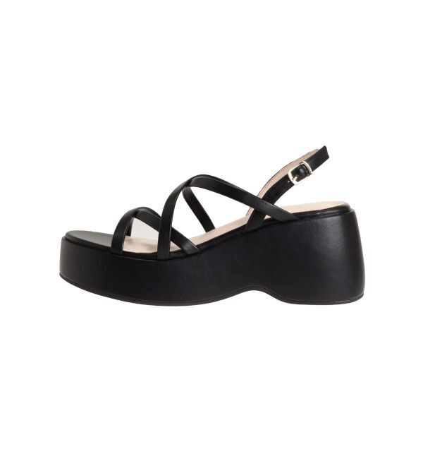 MERCURYDUO「メタリックストラップサンダル」|サンダル|