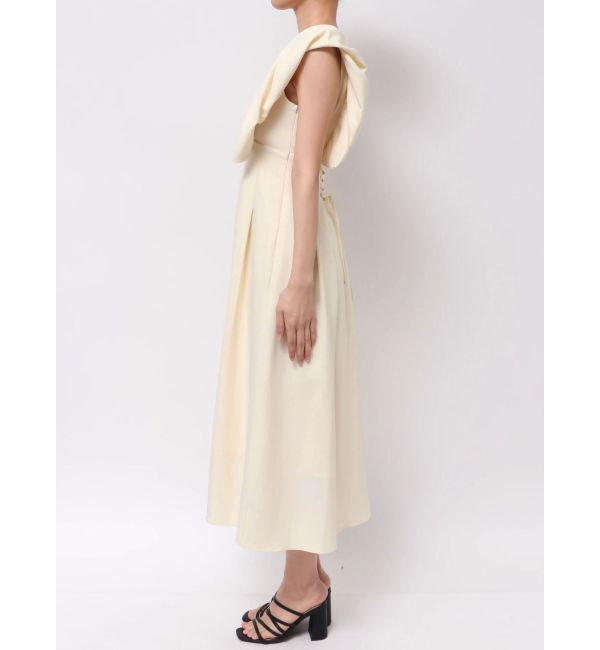 MERCURYDUO「リネンライクバックレースアップワンピース」|ワンピース|