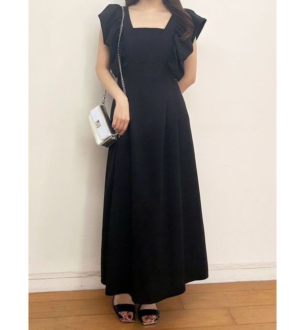 MERCURYDUO「リネンライクバックレースアップワンピース」|ワンピース|