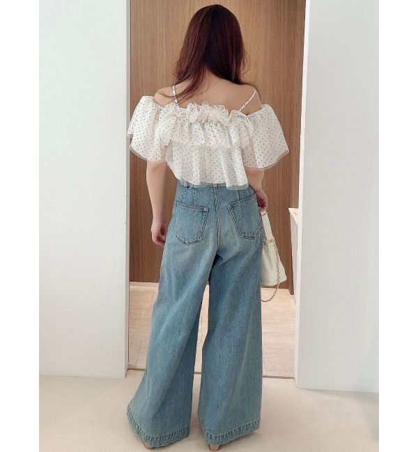 MERCURYDUO「チュールフリルトップス」|シャツ・ブラウス|