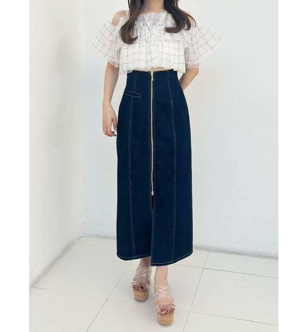 MERCURYDUO「チュールフリルトップス」|シャツ・ブラウス|