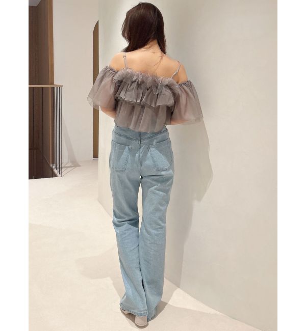 MERCURYDUO「チュールフリルトップス」|シャツ・ブラウス|