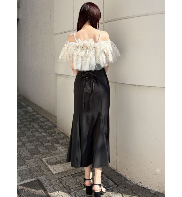 MERCURYDUO「チュールフリルトップス」|シャツ・ブラウス|