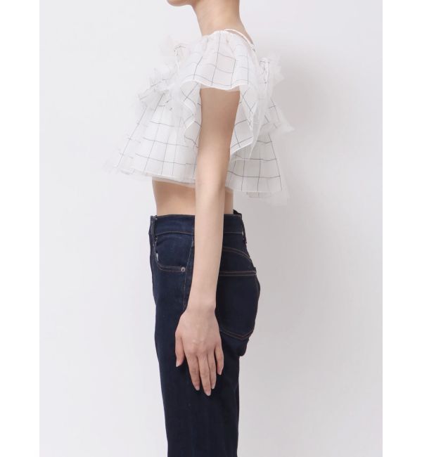 MERCURYDUO「チュールフリルトップス」|シャツ・ブラウス|