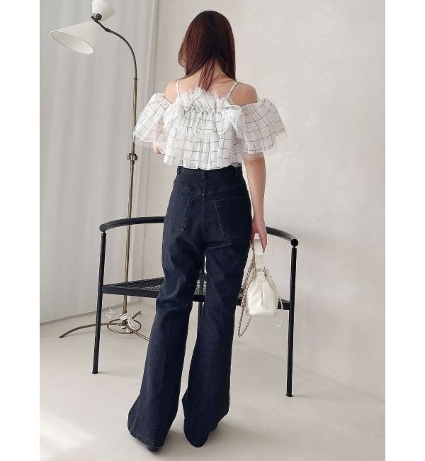 MERCURYDUO「チュールフリルトップス」|シャツ・ブラウス|