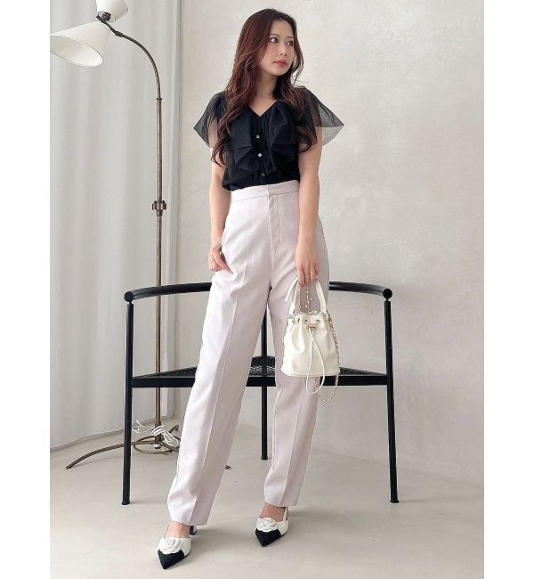 MERCURYDUO「チュールドッキングカーデライクニット」|ニット・セーター|