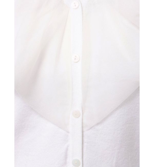 MERCURYDUO「チュールドッキングカーデライクニット」|ニット・セーター|