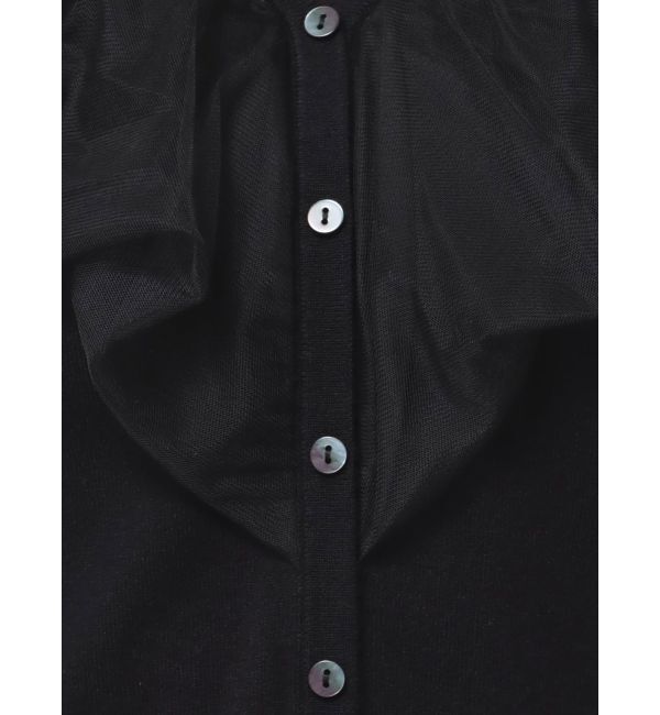 MERCURYDUO「チュールドッキングカーデライクニット」|ニット・セーター|