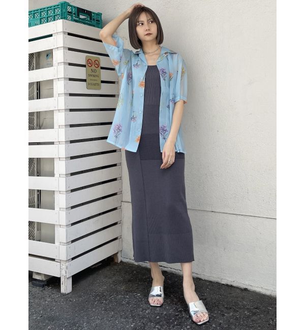 MURUA「フラワーシアーオープンカラーシャツ【WEB限定】」|シャツ・ブラウス|